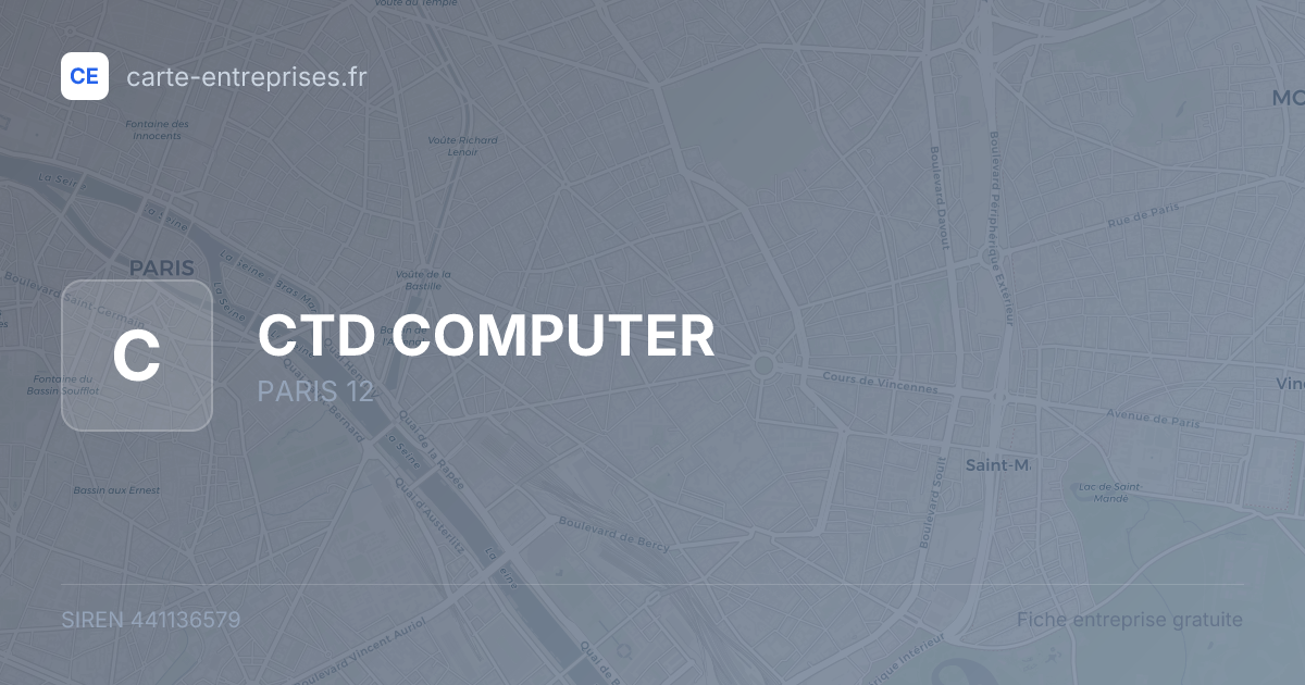 CTD COMPUTER — 441136579 — fiche entreprise