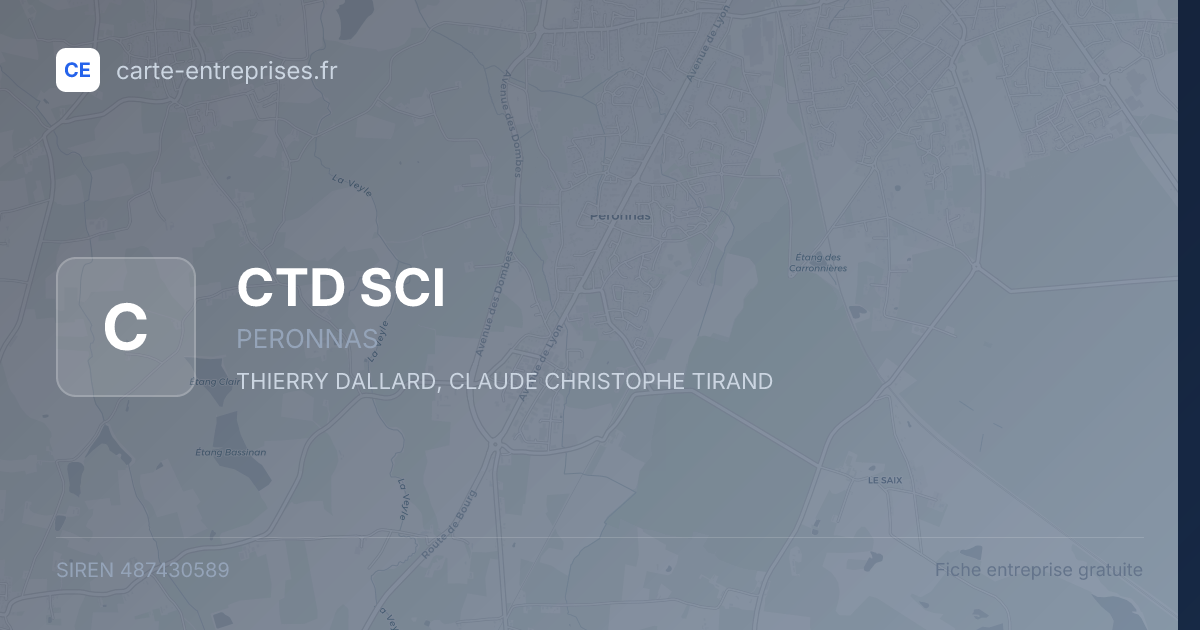 CTD SCI — 487430589 — fiche entreprise