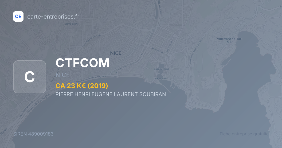 CTFCOM — 489009183 — fiche entreprise