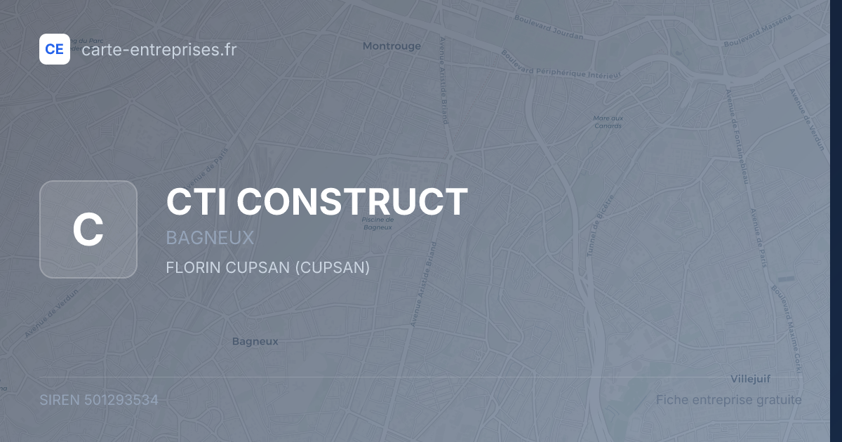 CTI CONSTRUCT — 501293534 — fiche entreprise