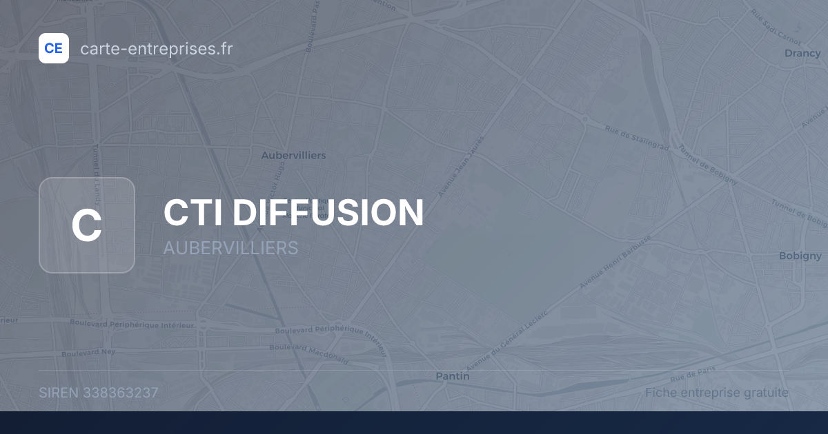 CTI DIFFUSION — 338363237 — fiche entreprise