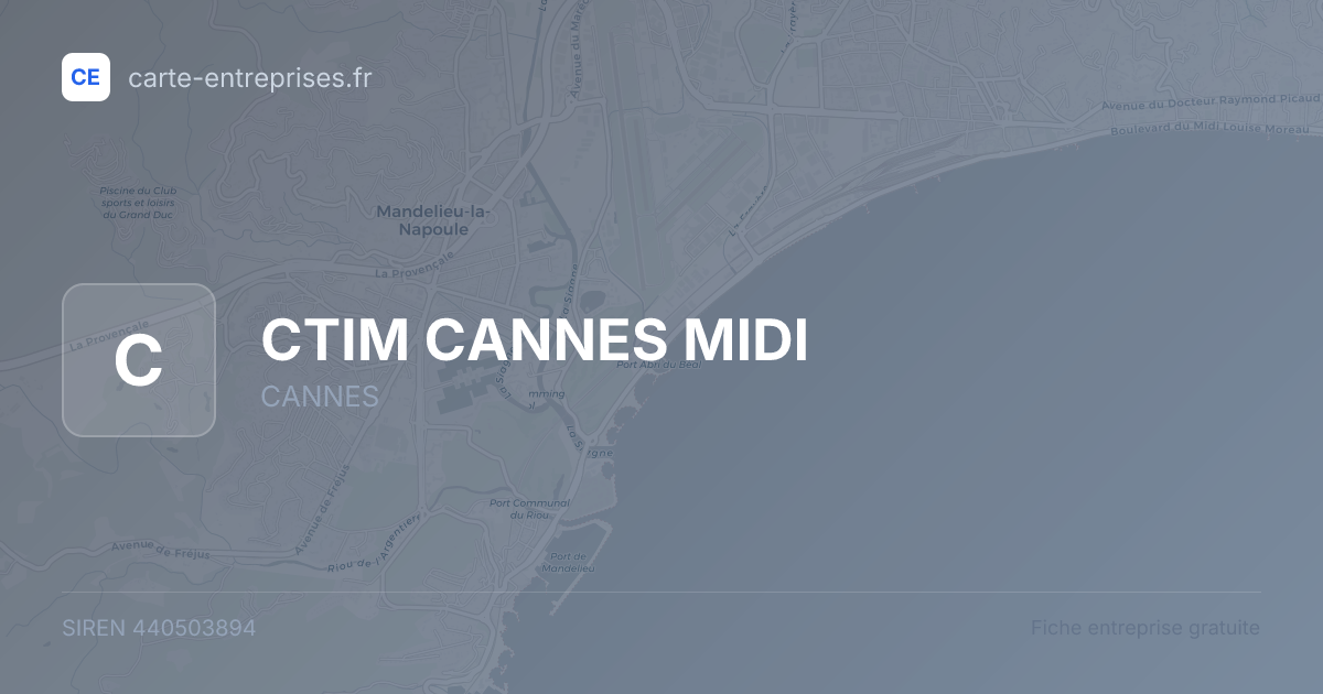 CTIM CANNES MIDI — 440503894 — fiche entreprise