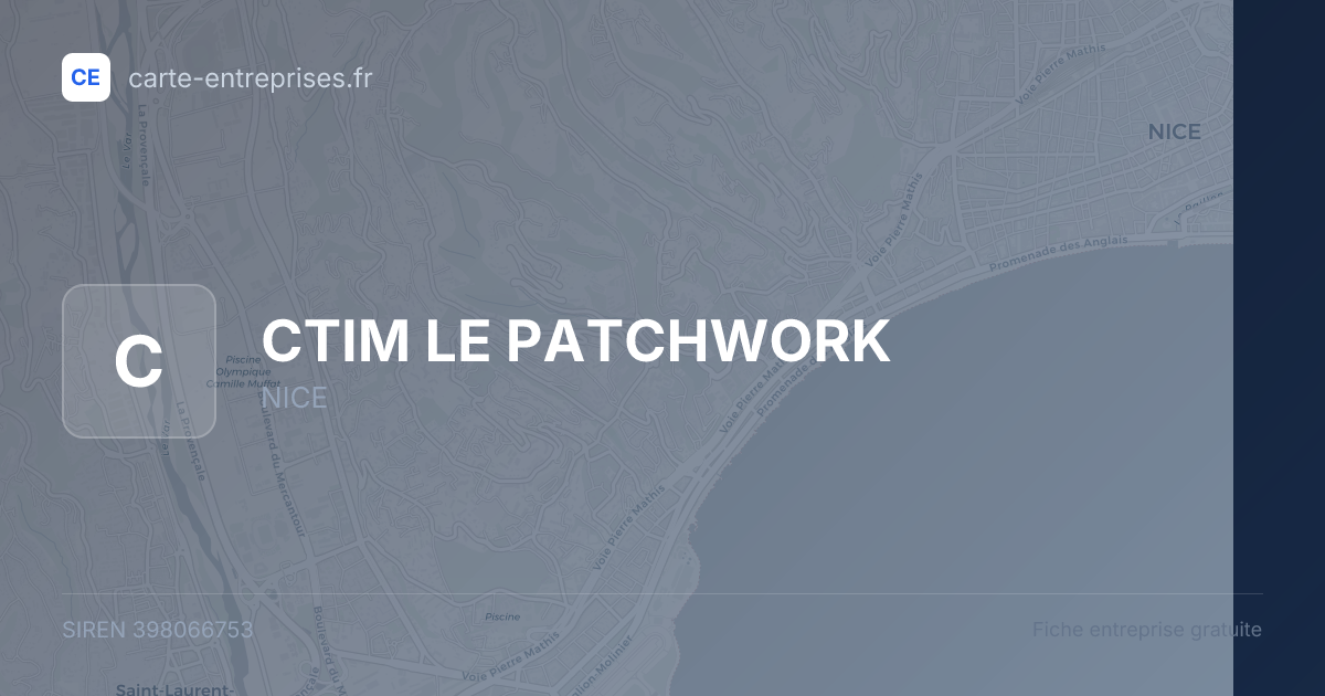 CTIM LE PATCHWORK — 398066753 — fiche entreprise