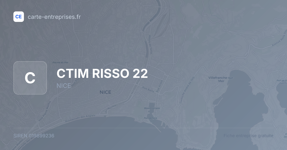 CTIM RISSO 22 — 019899236 — fiche entreprise