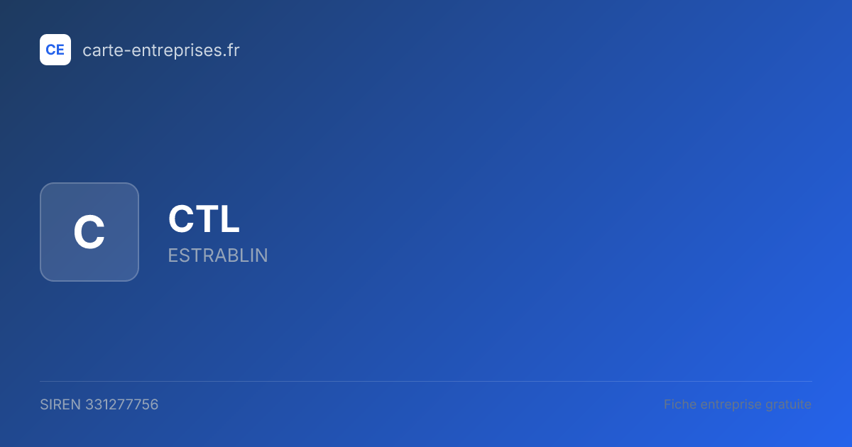 CTL — 331277756 — fiche entreprise