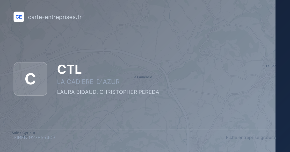 CTL — 927855403 — fiche entreprise