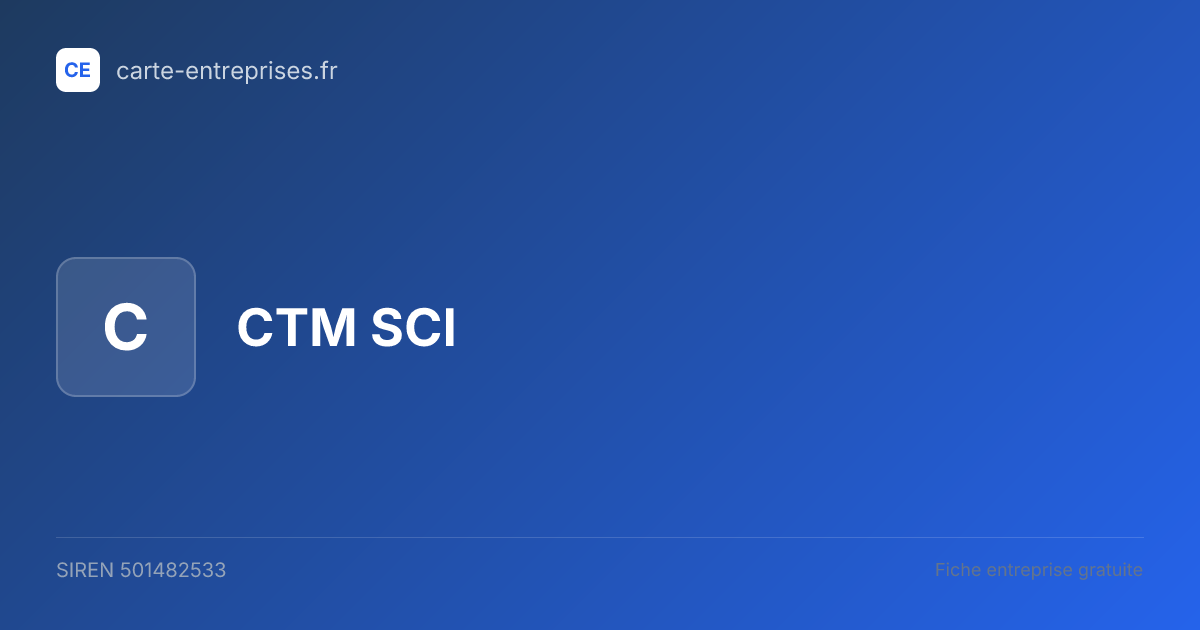 CTM SCI — 501482533 — fiche entreprise