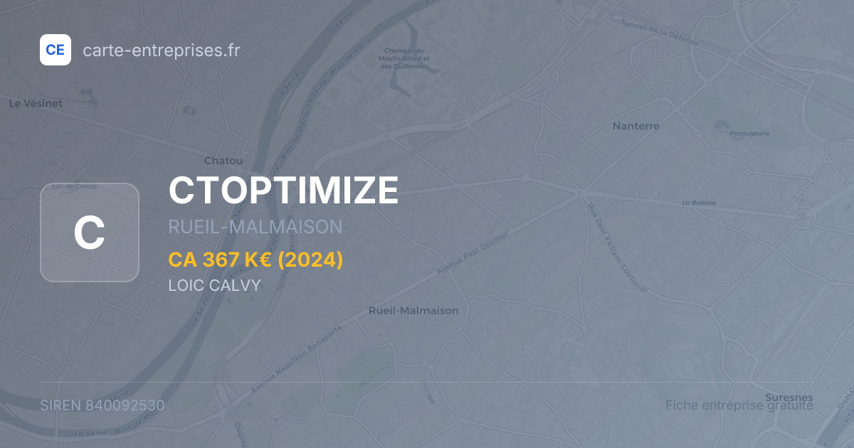 CTOPTIMIZE — 840092530 — fiche entreprise