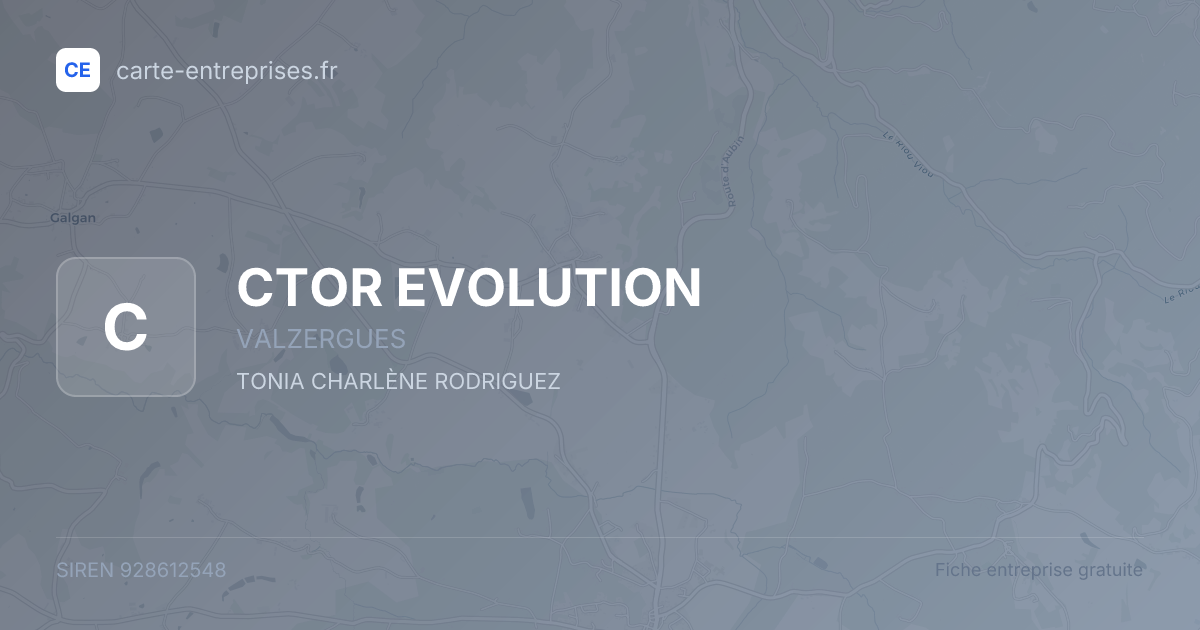 CTOR EVOLUTION — 928612548 — fiche entreprise