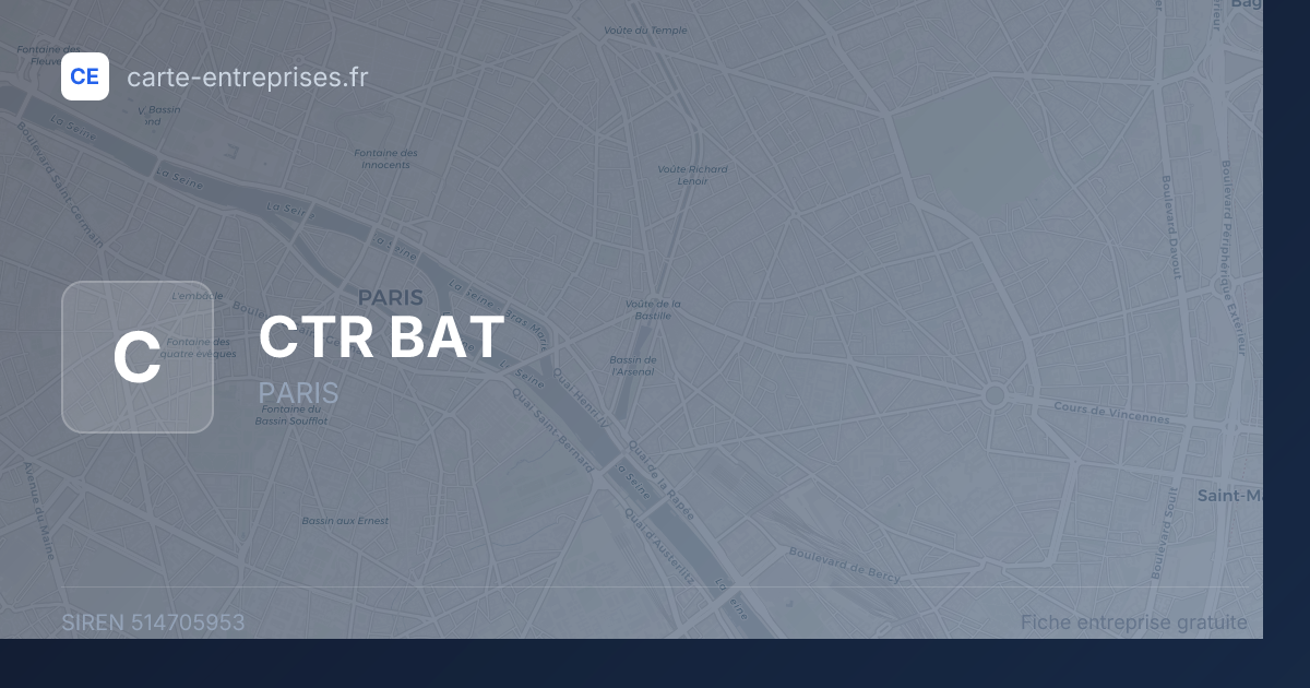 CTR BAT — 514705953 — fiche entreprise