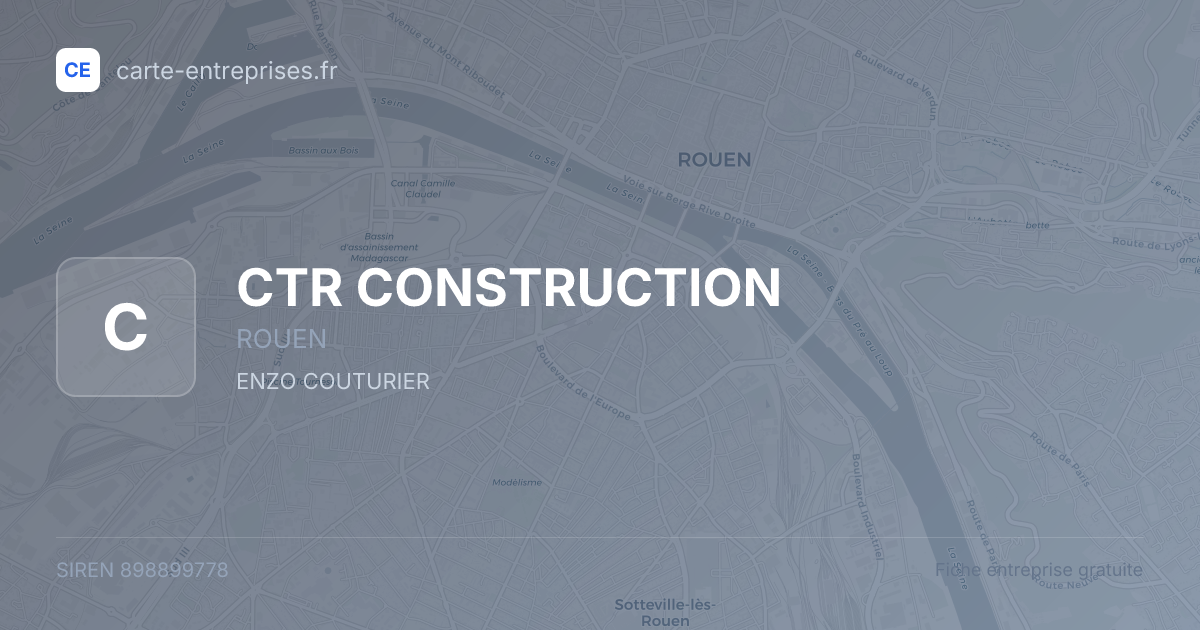 CTR CONSTRUCTION — 898899778 — fiche entreprise