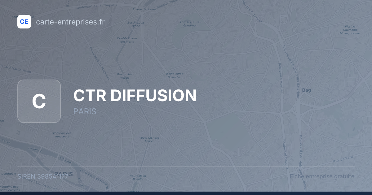 CTR DIFFUSION — 398541177 — fiche entreprise