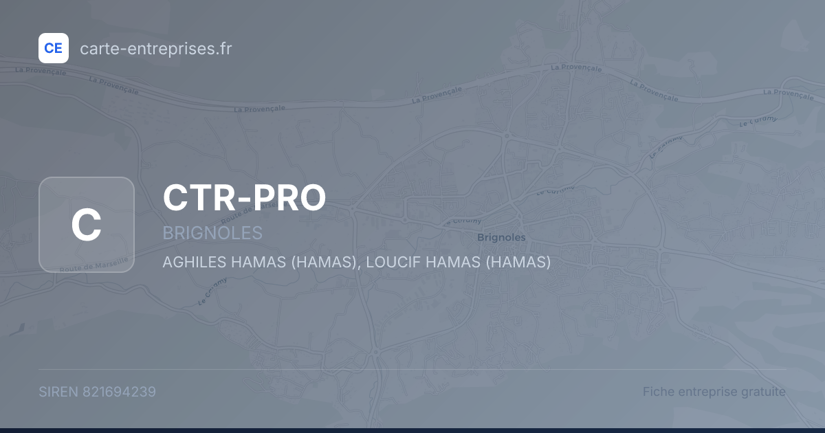CTR-PRO — 821694239 — fiche entreprise