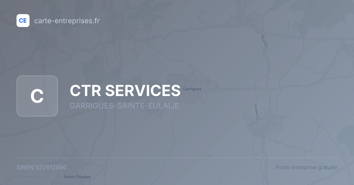 CTR SERVICES — 522812890 — fiche entreprise