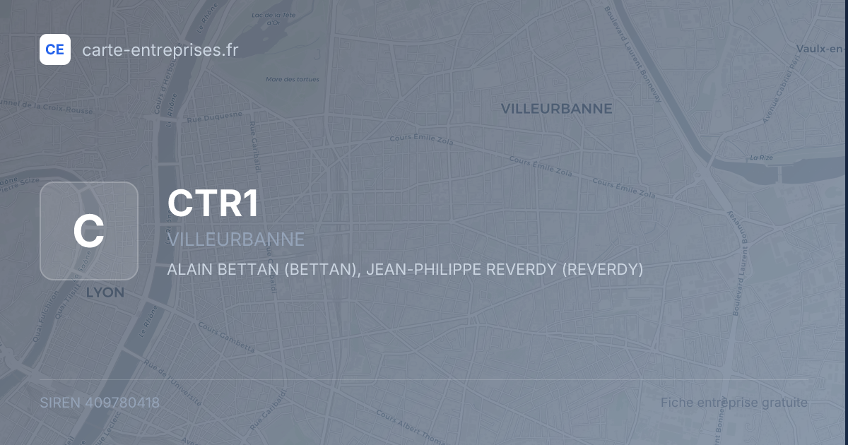 CTR1 — 409780418 — fiche entreprise
