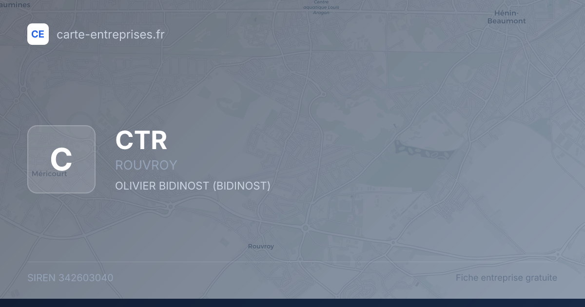 CTR — 342603040 — fiche entreprise
