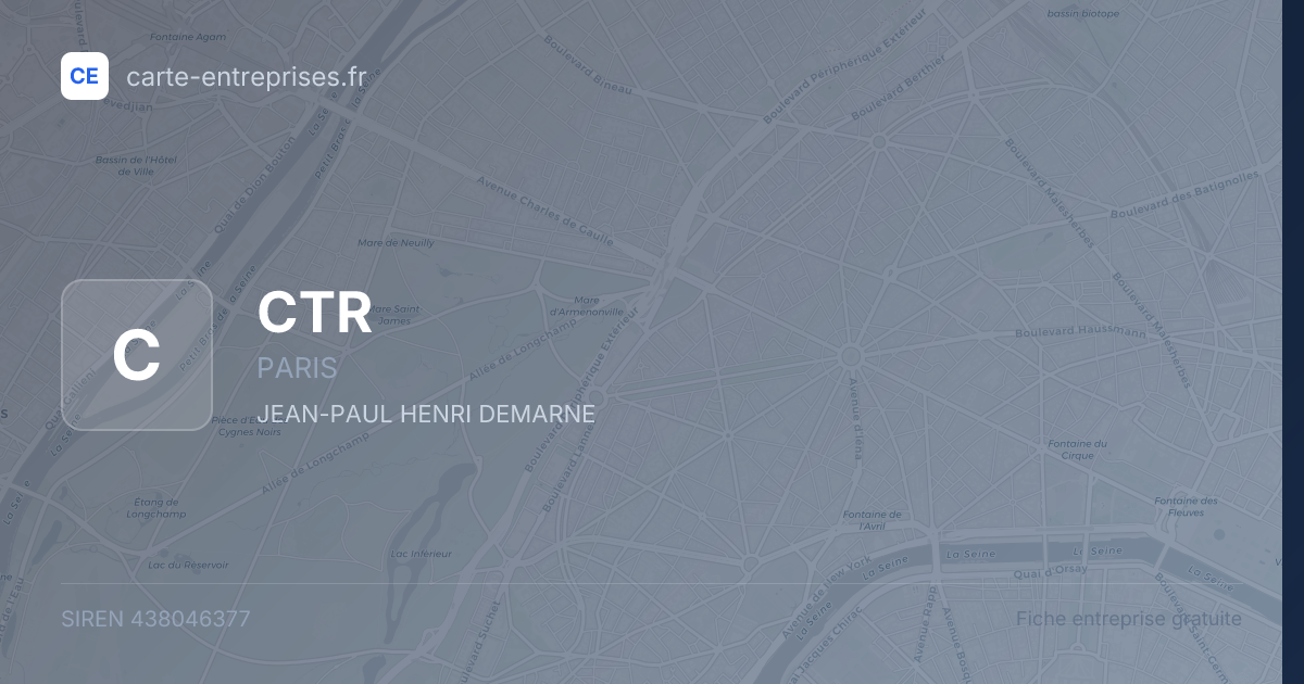 CTR — 438046377 — fiche entreprise