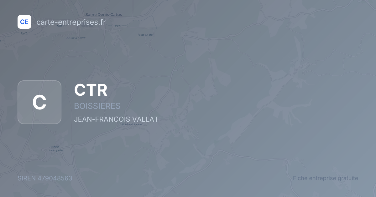 CTR — 479048563 — fiche entreprise