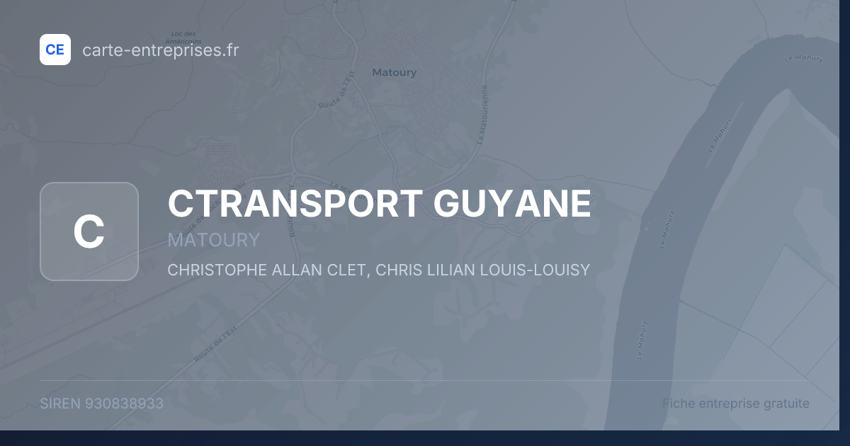 CTRANSPORT GUYANE — 930838933 — fiche entreprise