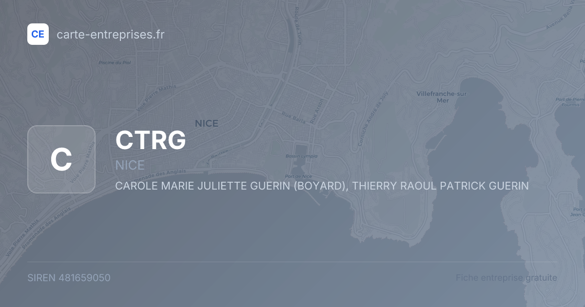 CTRG — 481659050 — fiche entreprise