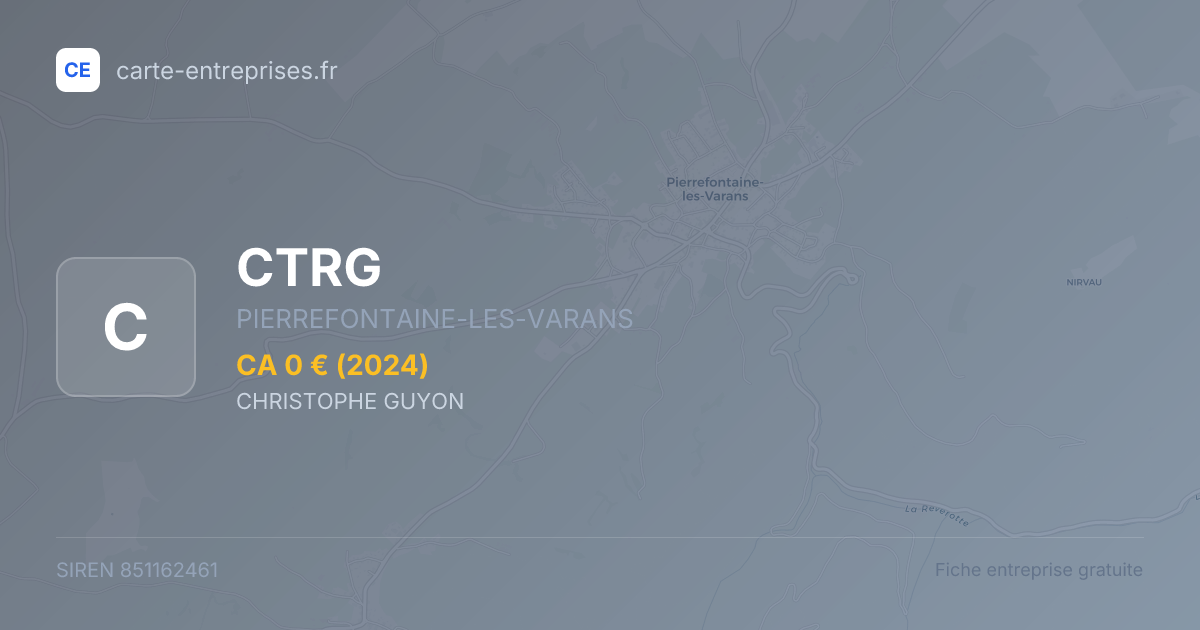CTRG — 851162461 — fiche entreprise