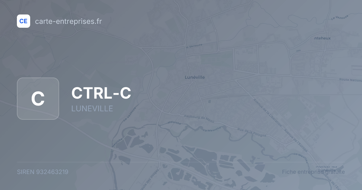 CTRL-C — 932463219 — fiche entreprise
