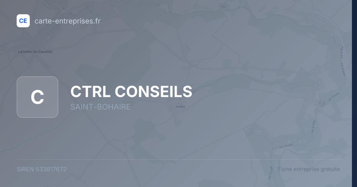 CTRL CONSEILS — 533817672 — fiche entreprise