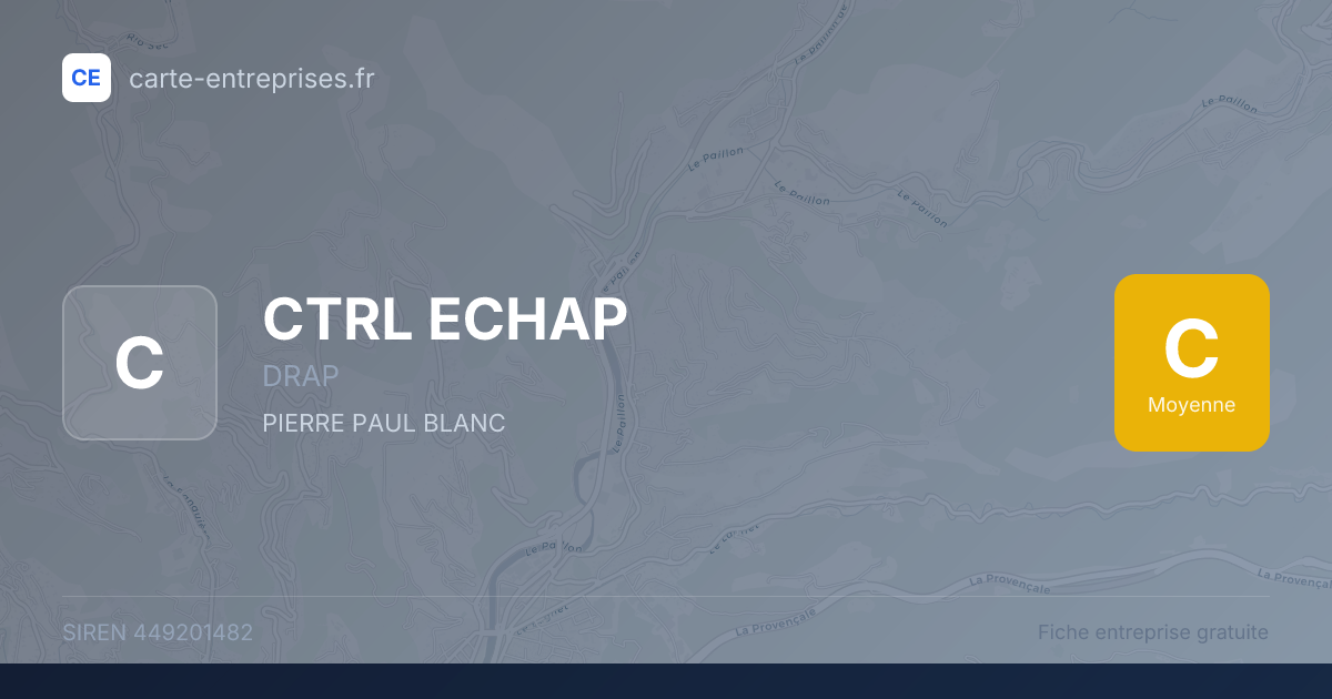 CTRL ECHAP — 449201482 — fiche entreprise