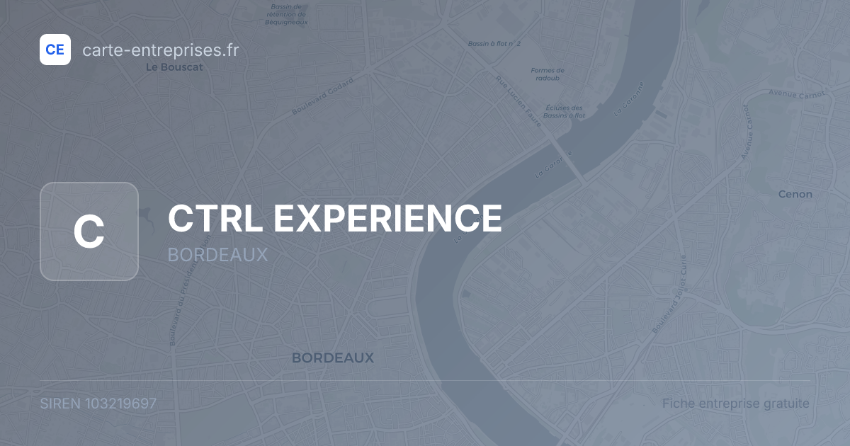 CTRL EXPERIENCE — 103219697 — fiche entreprise