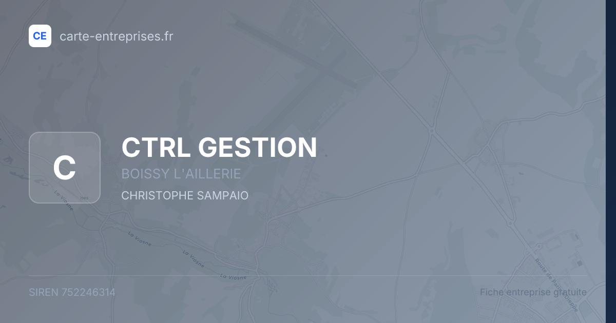 CTRL GESTION — 752246314 — fiche entreprise