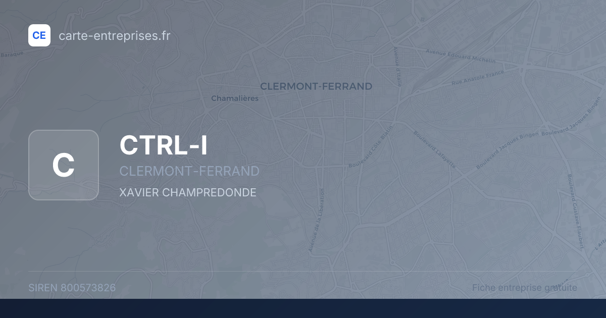 CTRL-I — 800573826 — fiche entreprise