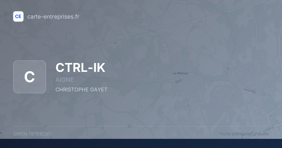 CTRL-IK — 797910361 — fiche entreprise
