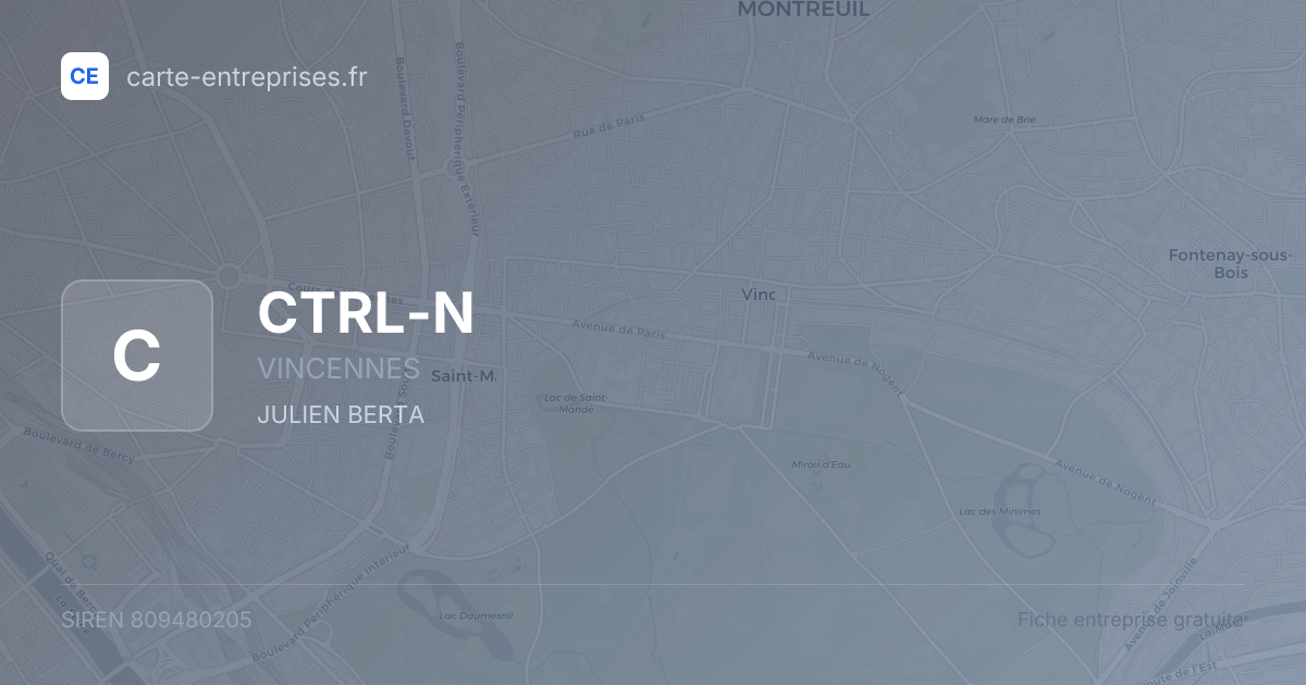 CTRL-N — 809480205 — fiche entreprise