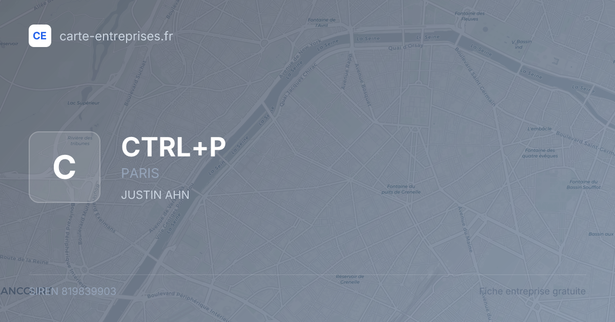 CTRL+P — 819839903 — fiche entreprise