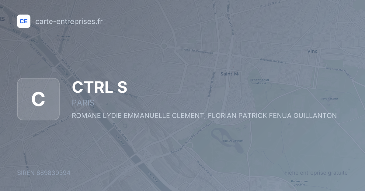 CTRL S — 889830394 — fiche entreprise