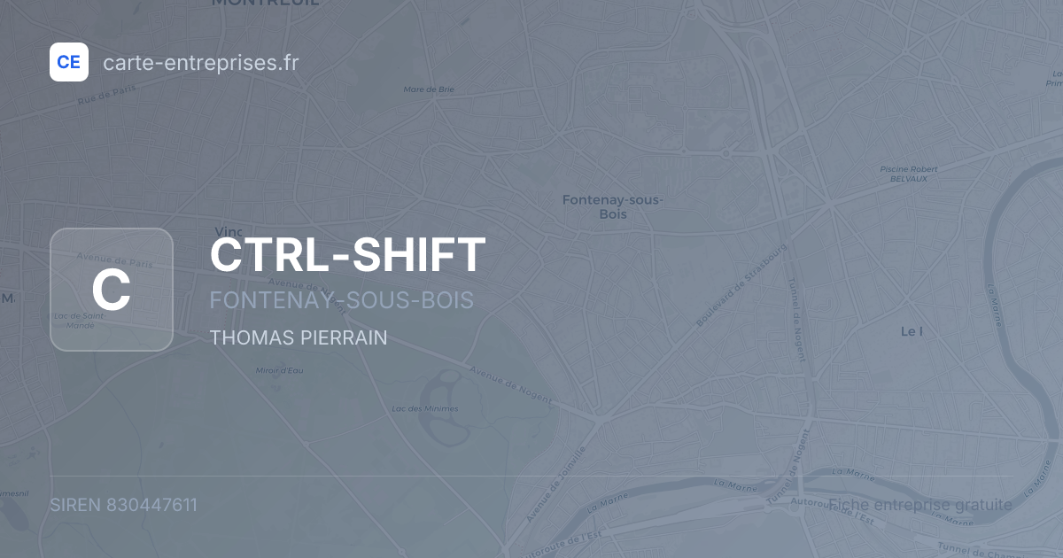 CTRL-SHIFT — 830447611 — fiche entreprise