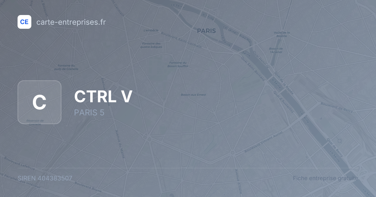 CTRL V — 404383507 — fiche entreprise