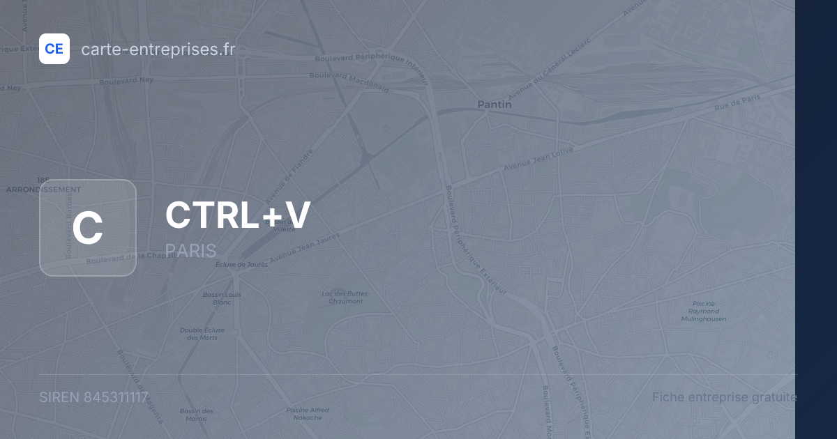 CTRL+V — 845311117 — fiche entreprise