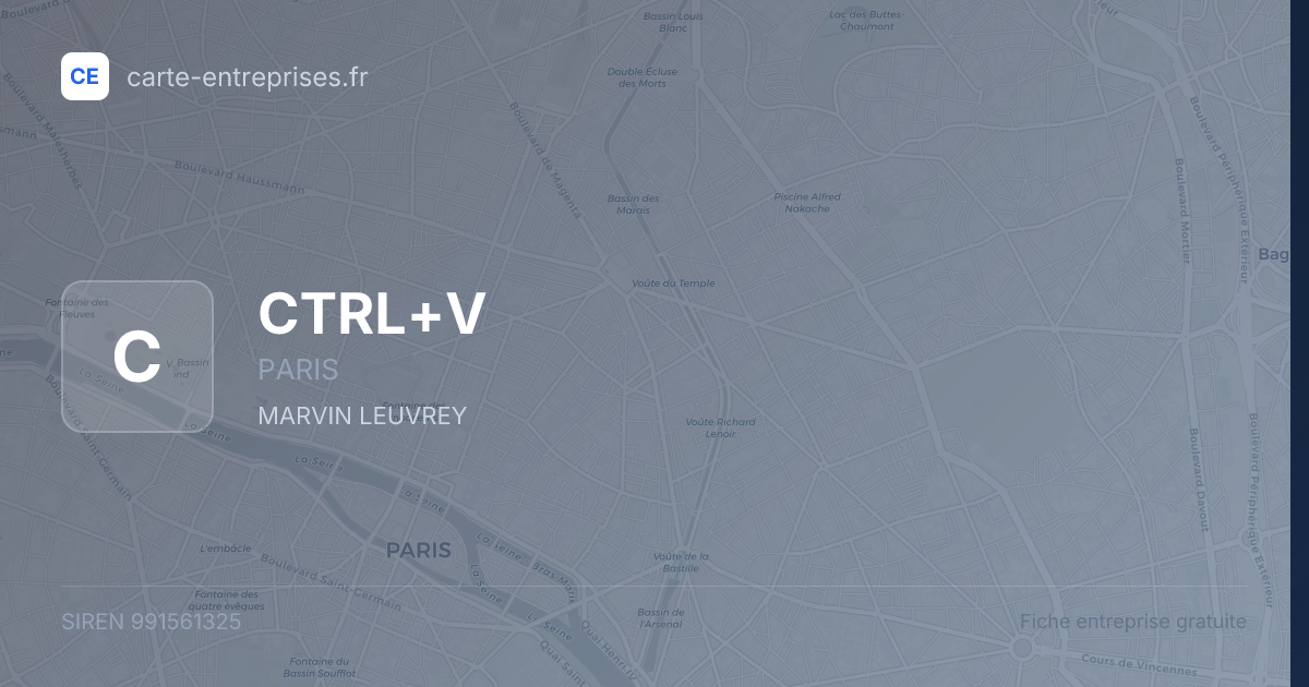 CTRL+V — 991561325 — fiche entreprise