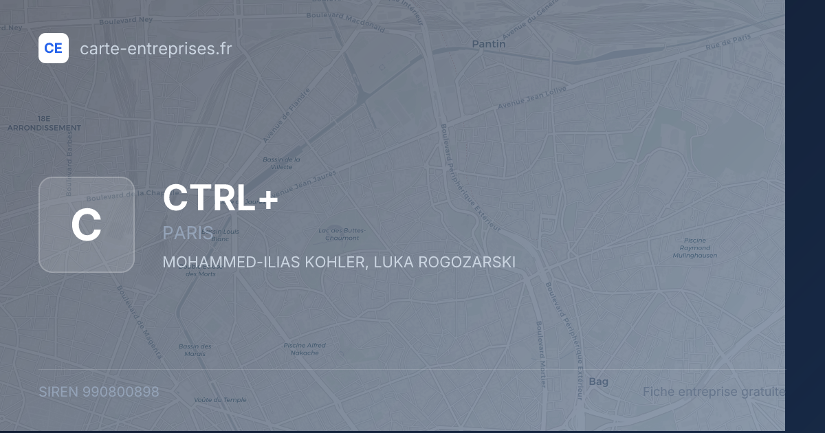 CTRL+ — 990800898 — fiche entreprise