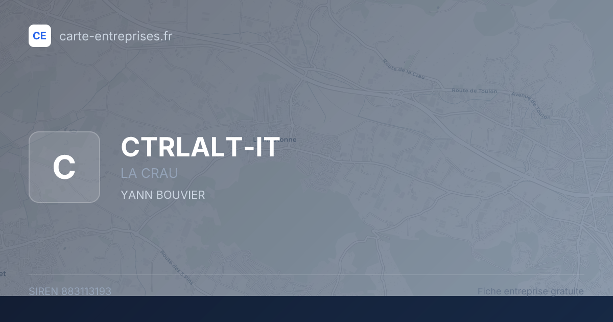 CTRLALT-IT — 883113193 — fiche entreprise