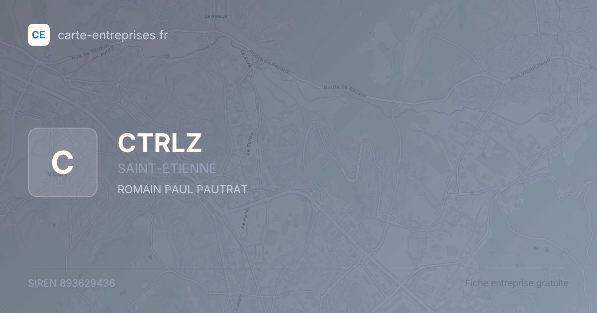 CTRLZ — 893629436 — fiche entreprise