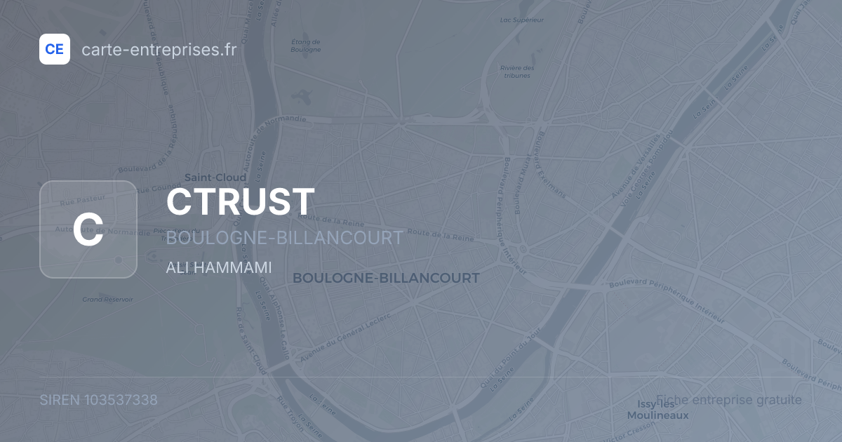 CTRUST — 103537338 — fiche entreprise