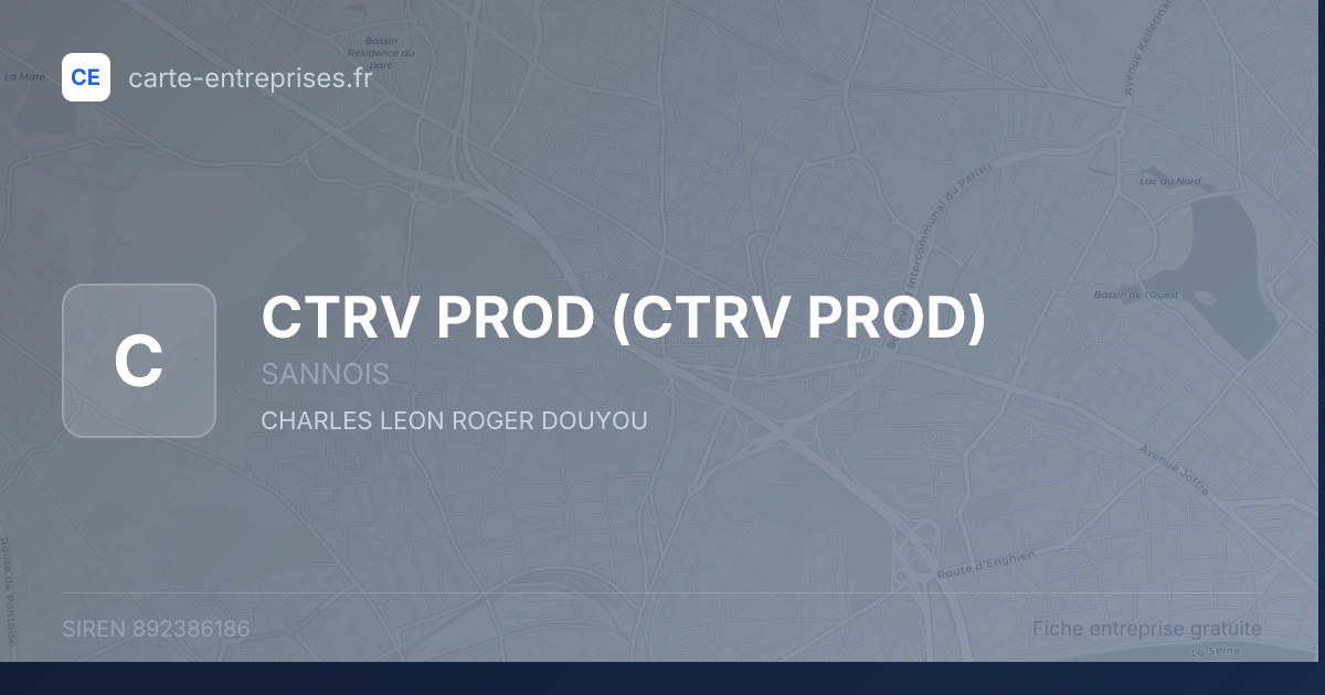 CTRV PROD — 892386186 — fiche entreprise