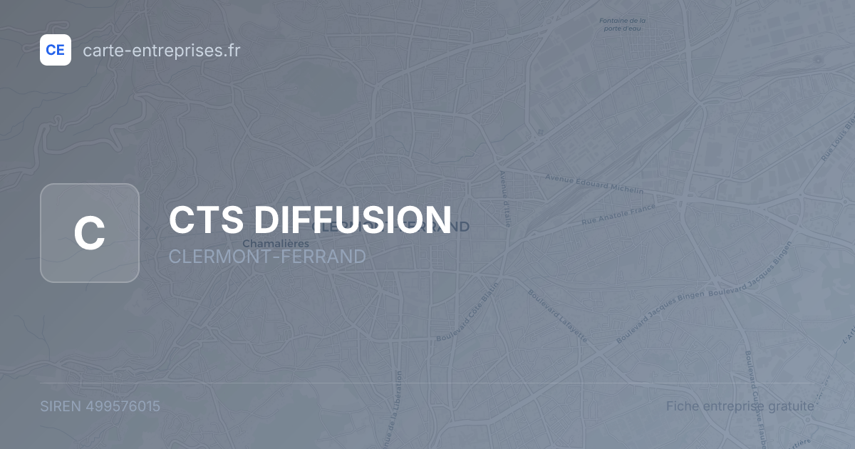CTS DIFFUSION — 499576015 — fiche entreprise