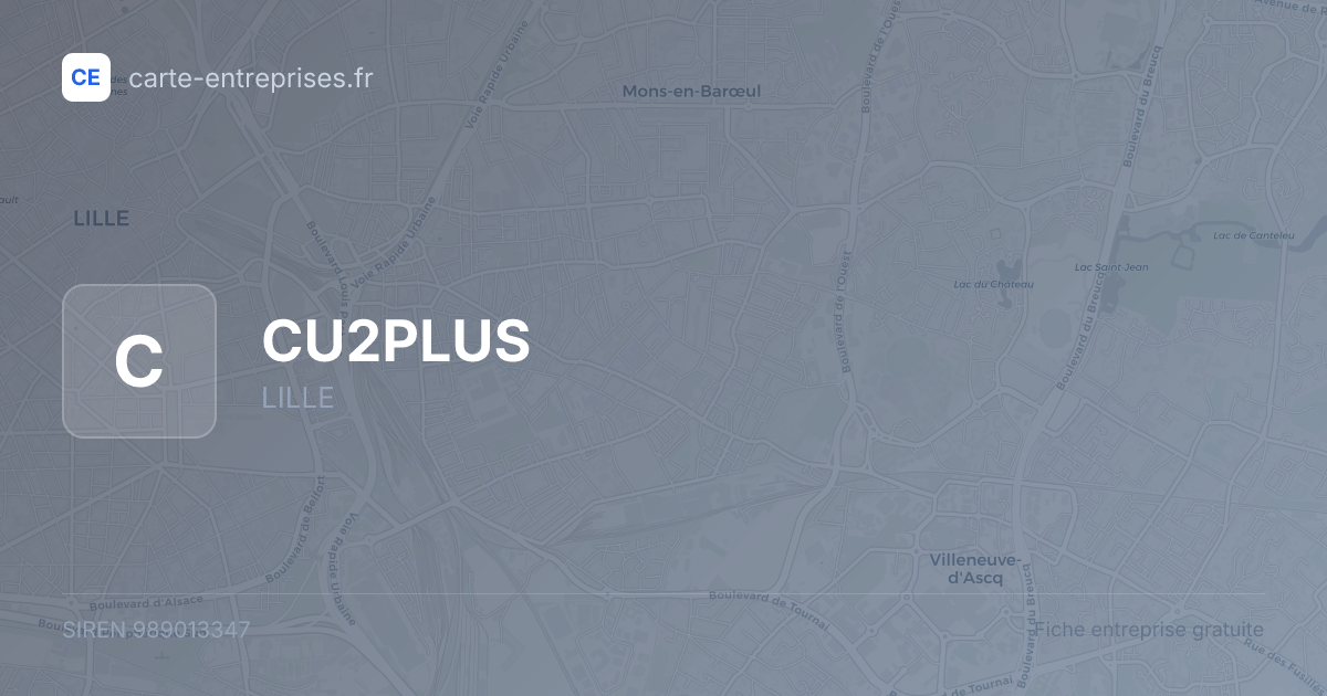 CU2PLUS — 989013347 — fiche entreprise