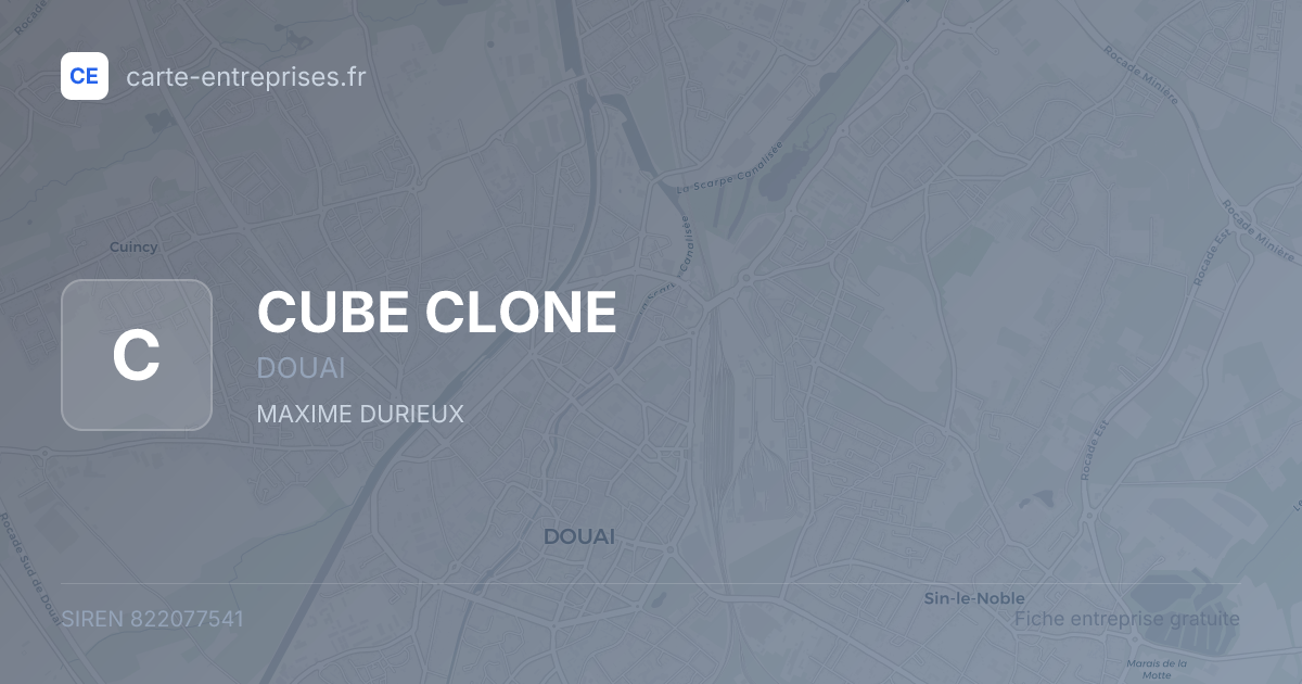 CUBE CLONE — 822077541 — fiche entreprise