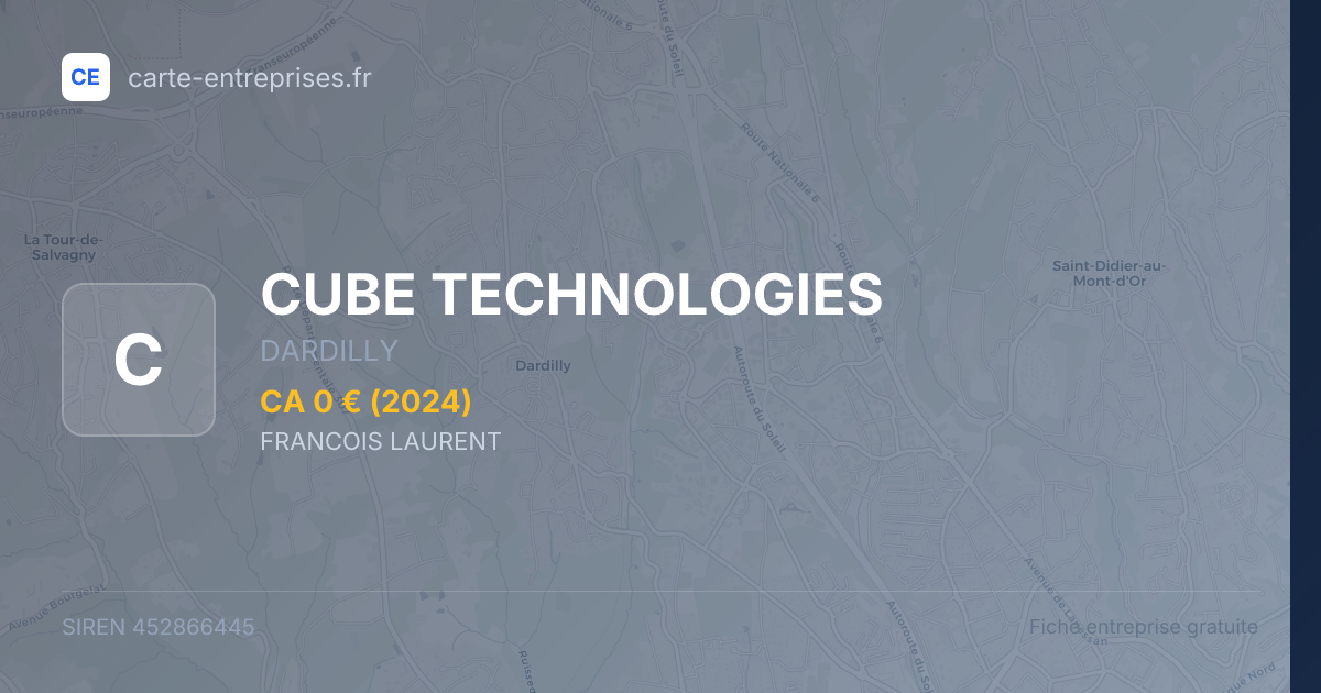 CUBE TECHNOLOGIES — 452866445 — fiche entreprise