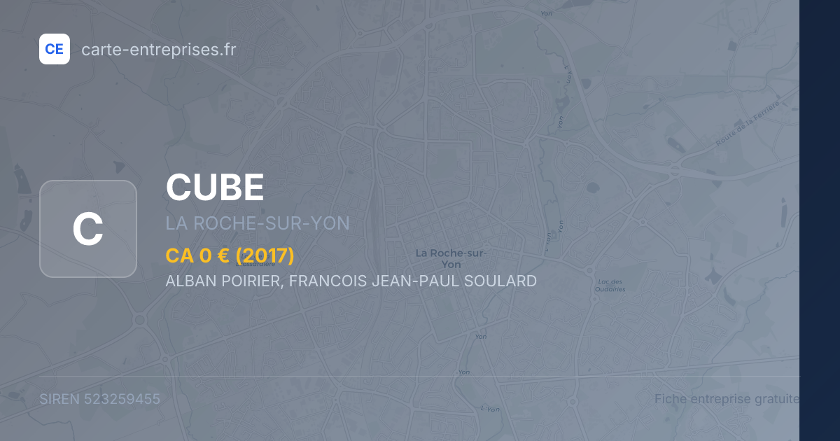 CUBE — 523259455 — fiche entreprise