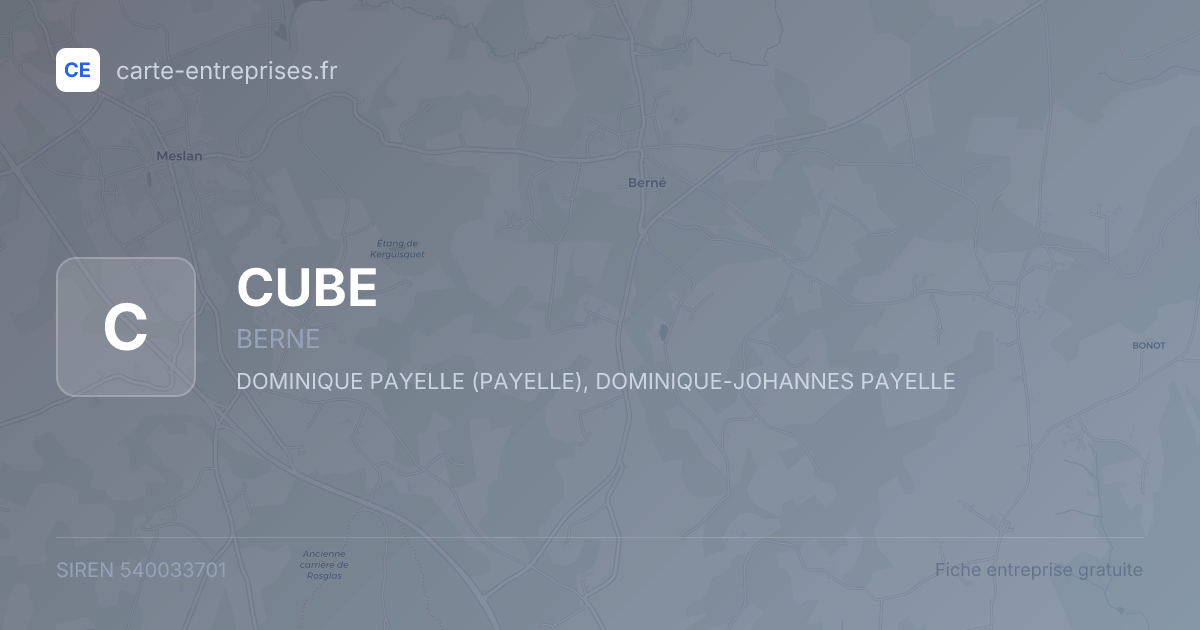 CUBE — 540033701 — fiche entreprise